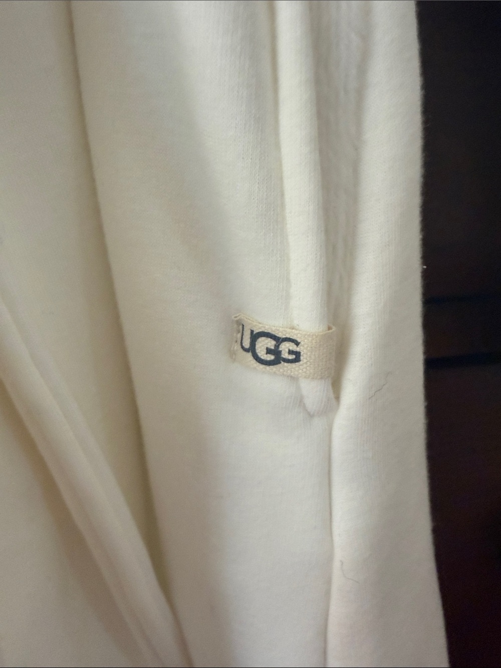 UGG Women's Cream Plush Shawl Collar Tie-Waist Robe - Picture 4 of 7